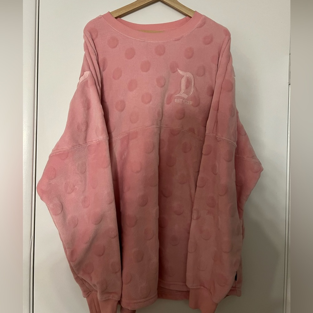 Disneyland Spirit Jersey Fuzzy Velour Piglet Pink XXL